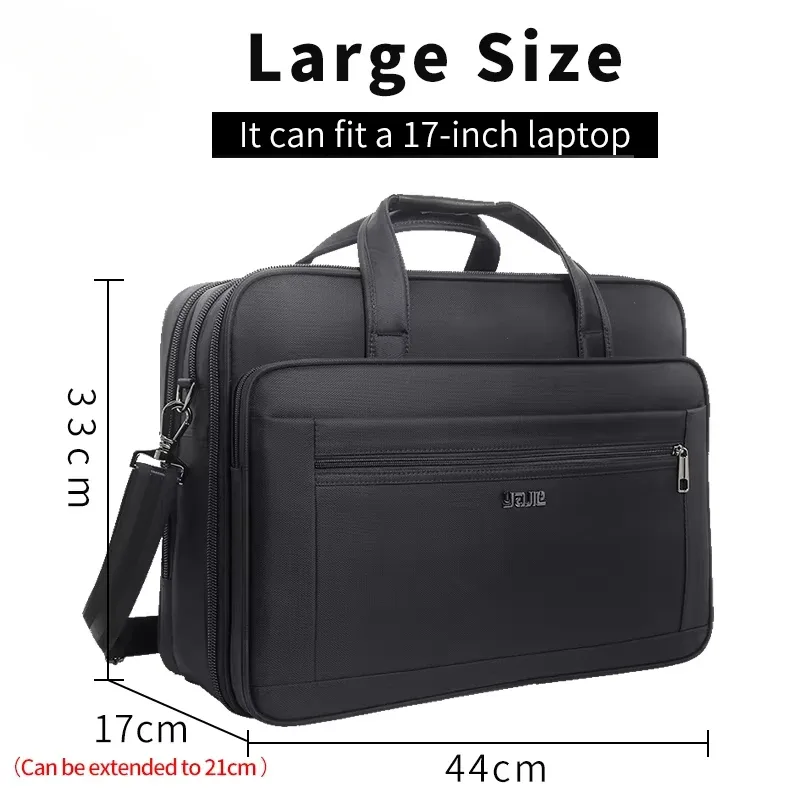 grands porte-documents pour hommes, fourre-tout en toile, 15.6 pouces, 17 pouces, 19 pouces, étui pour ordinateur portable, sacs de travail, sacoche de bureau