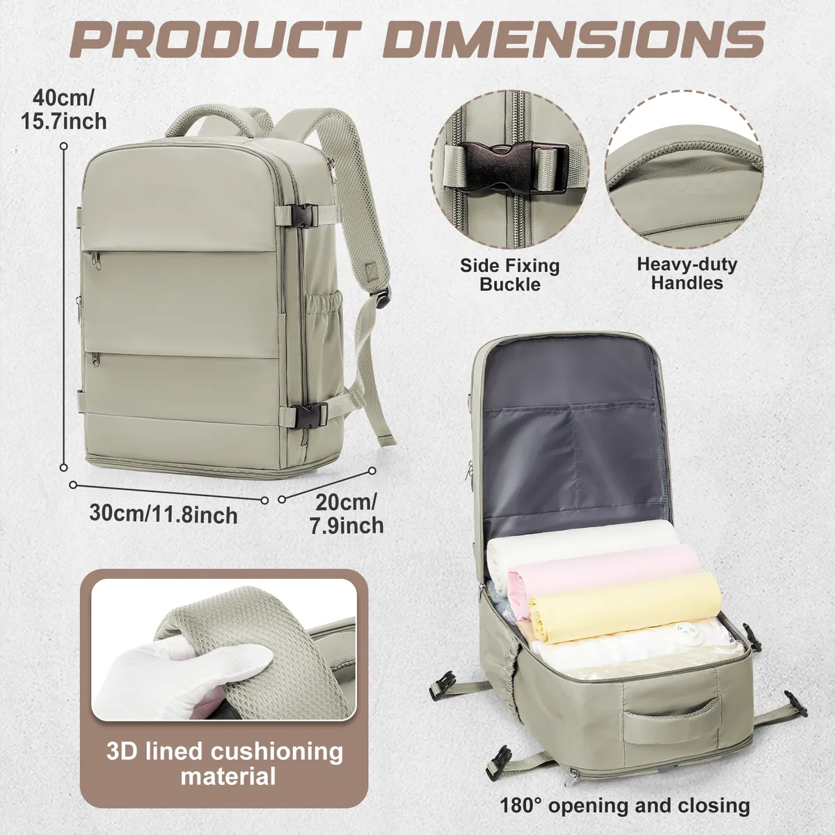 Sac à dos de voyage 40x30x20 Ryanair, sac à dos pour ordinateur portable, sac à dos imperméable pour femme, sac à main pour ordinateur portable, sac à dos d'école