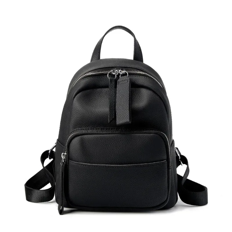 sac à dos de grande capacité pour femmes, couche supérieure en cuir de vache, sac à main de voyage polyvalent décontracté, cartable de banlieue pour filles, 2025