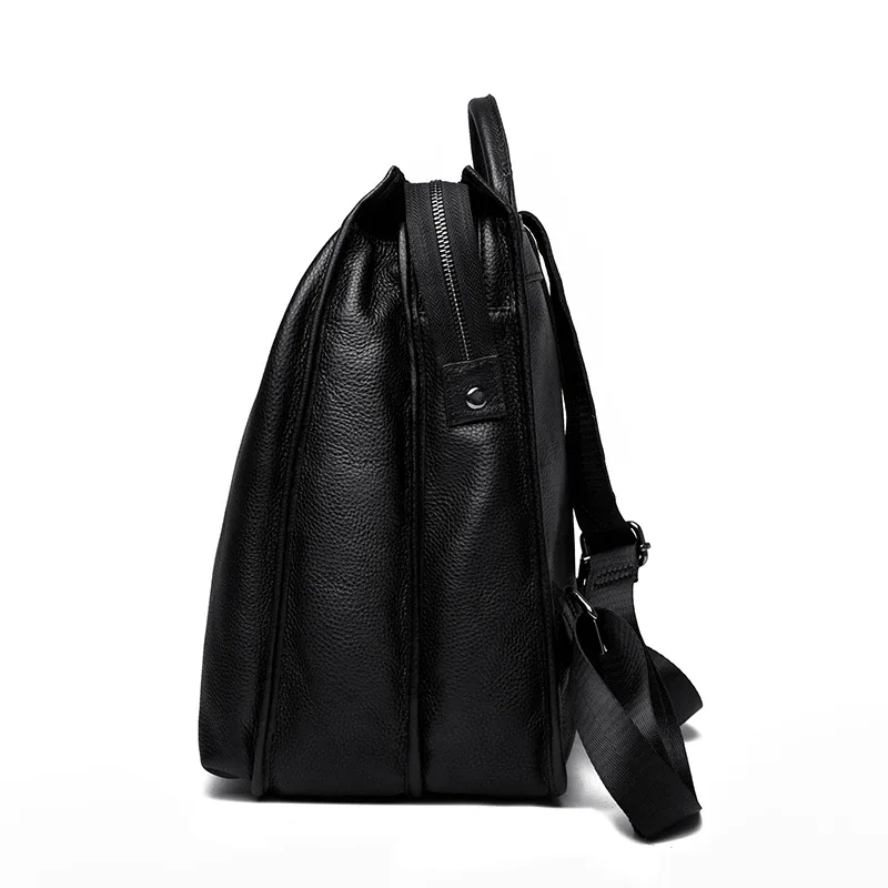 sac à dos de luxe en cuir véritable 100% pour femmes, sac à dos de voyage de grande capacité, nouveau sac à dos pour dames, cartable d'école