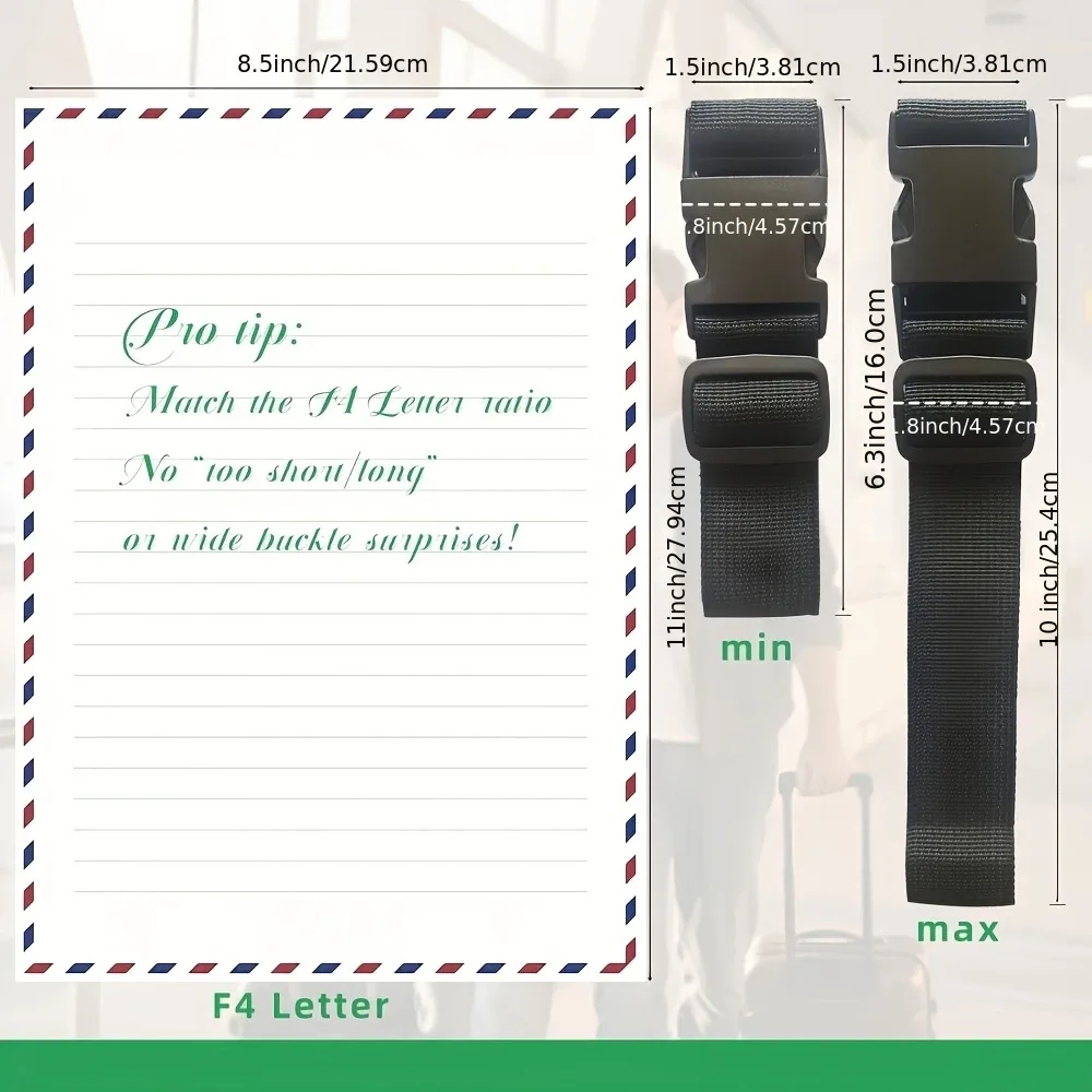 2 sangles de bagage de voyage, ceinture de valise élastique télescopique, sangle de fixation pour valise, sangle à boucle de voyage