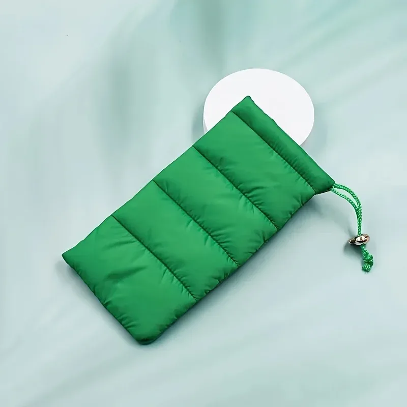 étui à lunettes en nylon matelassé souple, pochette à lunettes à cordon rembourré souple, sac de rangement de lunettes de protection 1 pièce