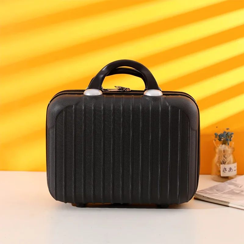 bagage à main portable de 14 pouces, sac à cosmétiques, organisateur de toilette, mini valise de voyage légère et étanche pour femmes, cosmétiques