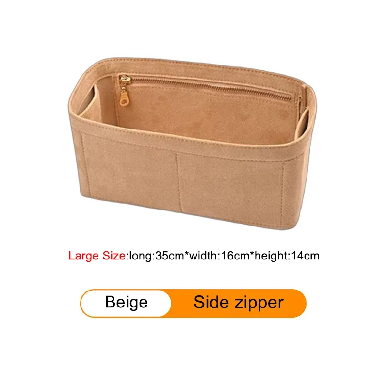 insert organisateur de sac pour h-birkin 25 30 35, sac à main en velours, sac à cosmétiques, support de rangement, sac de modification intérieure, accessoire