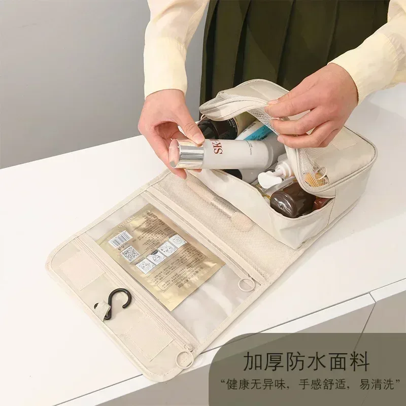sacs de maquillage pour femmes de haute qualité, sac à cosmétiques de voyage, organisateur de produits de toilette, rangement étanche, sac de lavage suspendu pour salle de bain