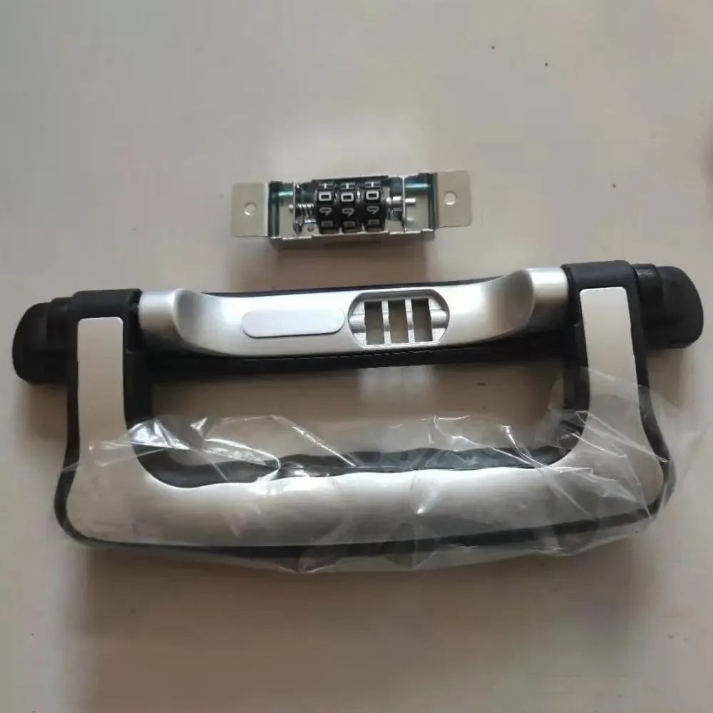 poignée de boîte à bagages en plastique noir et argent, durable, remplacement de valise, poignée de réparation, fournitures de voyage, poignée de transport de bagages