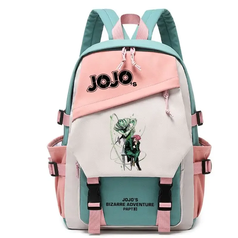 kujō jōtarō anime jojo's bizarre adventure sac à dos étudiant sac d'école toile adolescents sac à dos de voyage en plein air cadeau de mode