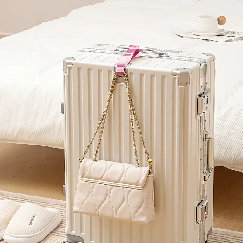 sangle de bagage colorée, 4 pièces, ceinture de sécurité réglable et portable, boucle de déverrouillage, accessoires de voyage, facile à transporter