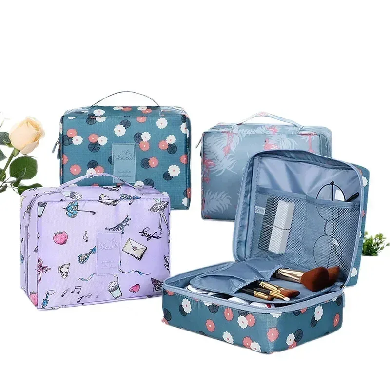 Femmes en plein air organisation sac de maquillage fourre-tout grand sac cosmétique pochette beauté étanche femme voyage maquillage trousses de toilette