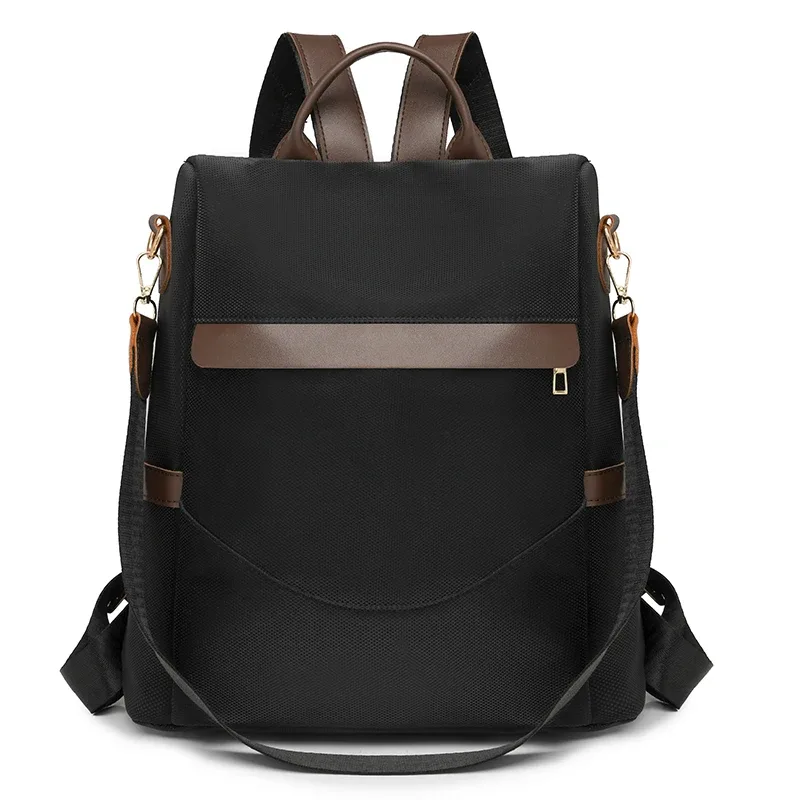 sac à bandoulière en cuir souple de grande capacité sr pour femme, sacoche antivol à la mode, rétro décontracté, polyvalent, simple