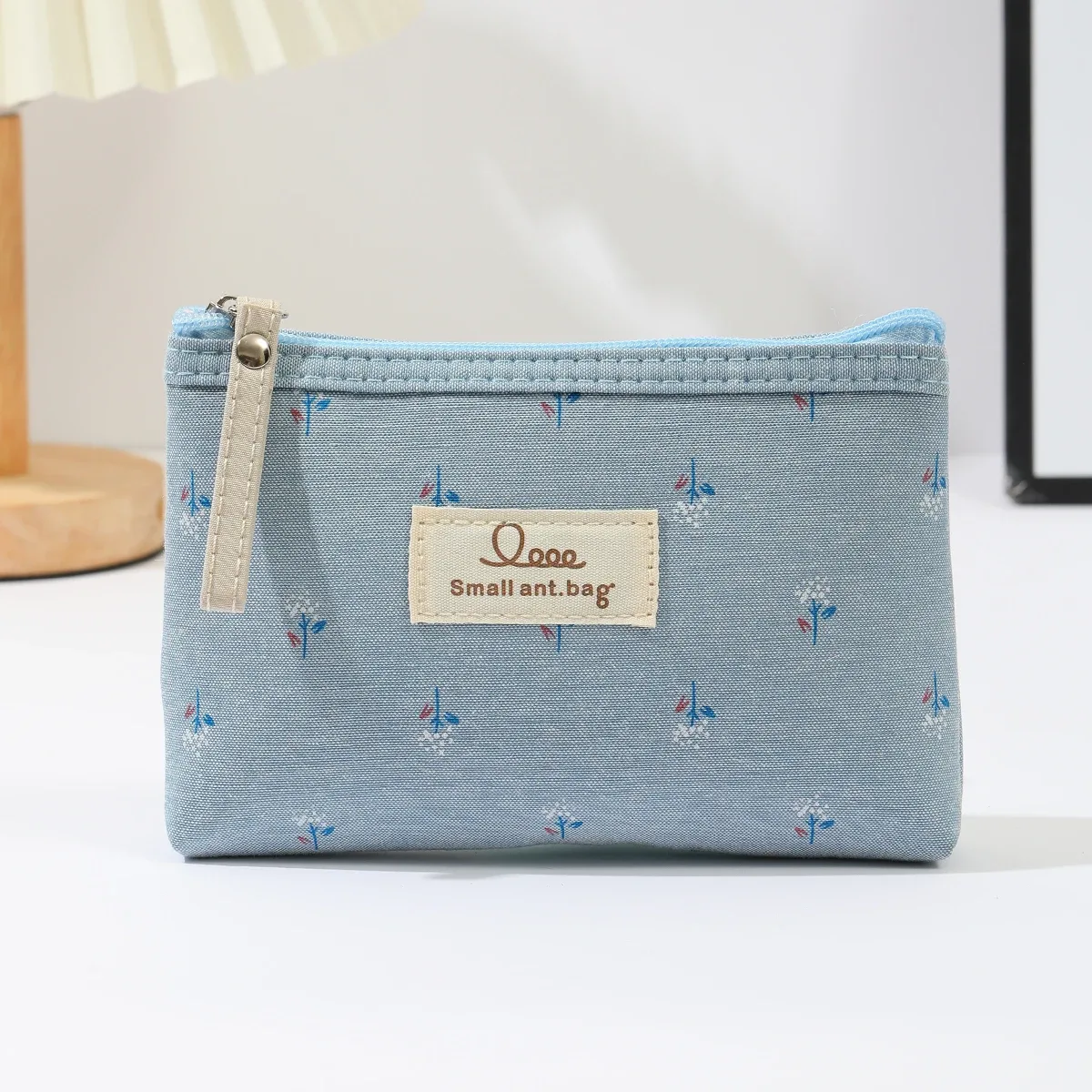 trousse de maquillage en toile style instagram imprimée, trousse à crayons portable pour femme, trousse de voyage pour étudiants, sac de rangement pour articles de toilette