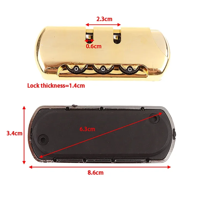 serrure à code à 3 chiffres pour valise, cadenas pour macro de voyage, accessoires de sac antivol, 1 pièce