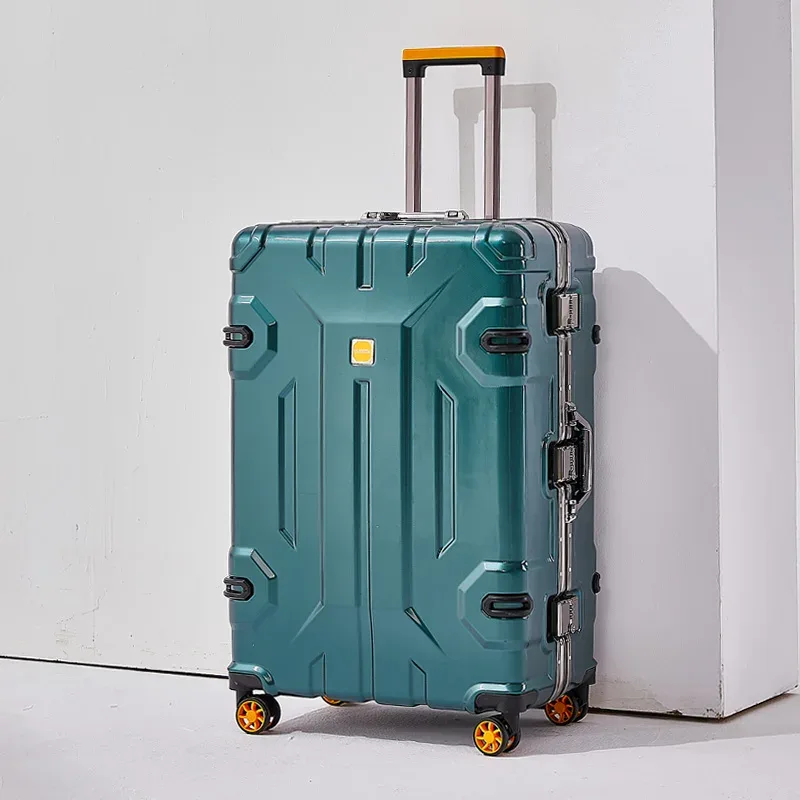 valise à bagages avec cadre en aluminium de grande capacité, sac de voyage à roulettes, valise à roulettes durable et résistante à l'usure de 20 à 28 pouces
