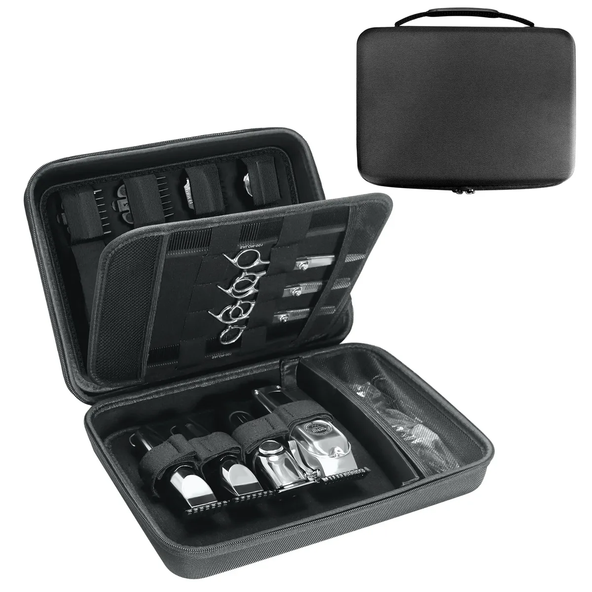 étui pour tondeuse de barbier – sac de rangement de voyage rigide en eva pour tondeuses, tondeuses, ciseaux et fournitures de barbier, sac de rangement portable