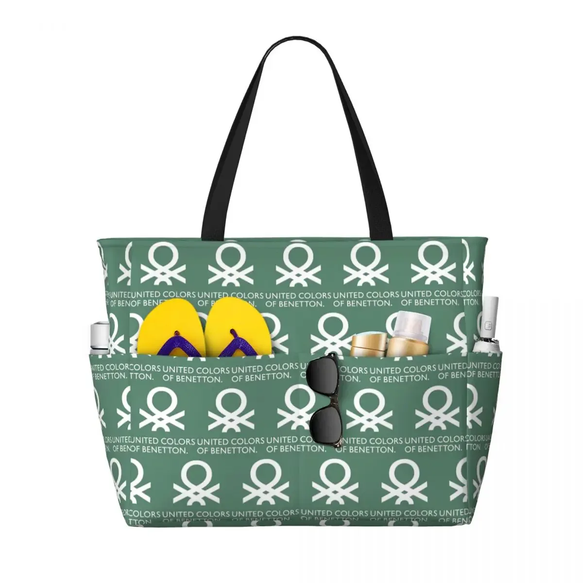 sac fourre-tout de plage united colors of benetton, sac de sport, de yoga, grand sac fourre-tout pour femmes, sac de voyage, sac de fitness