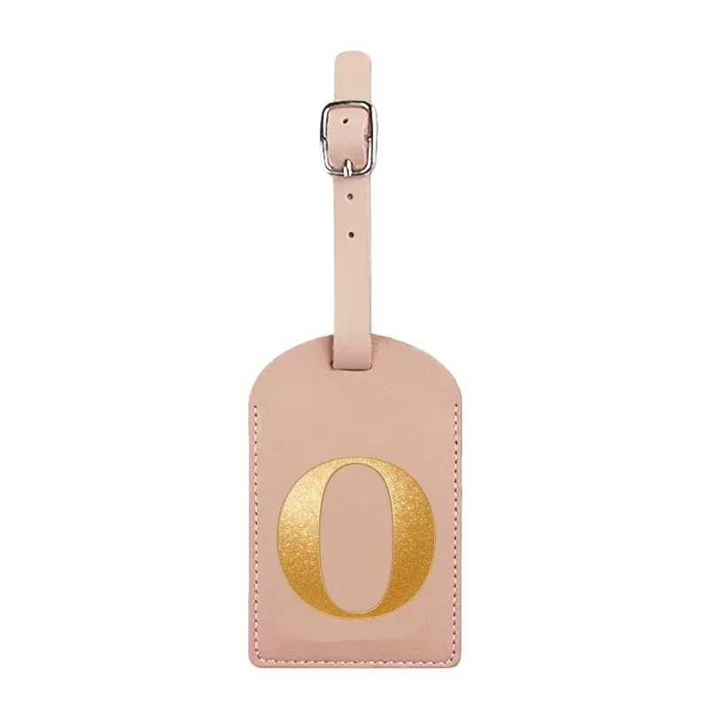 étiquette de bagage personnalisée avec nom, rose, avec motif de carte d'embarquement et initiales pour une identification facile