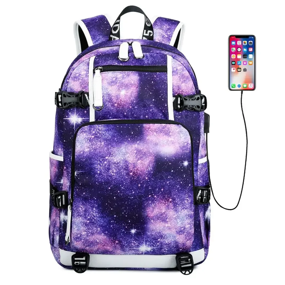 sac à dos imprimé oxford pour hommes, sac à dos avec port usb, sacs d'école pour adolescentes, ordinateur portable de voyage pour femmes