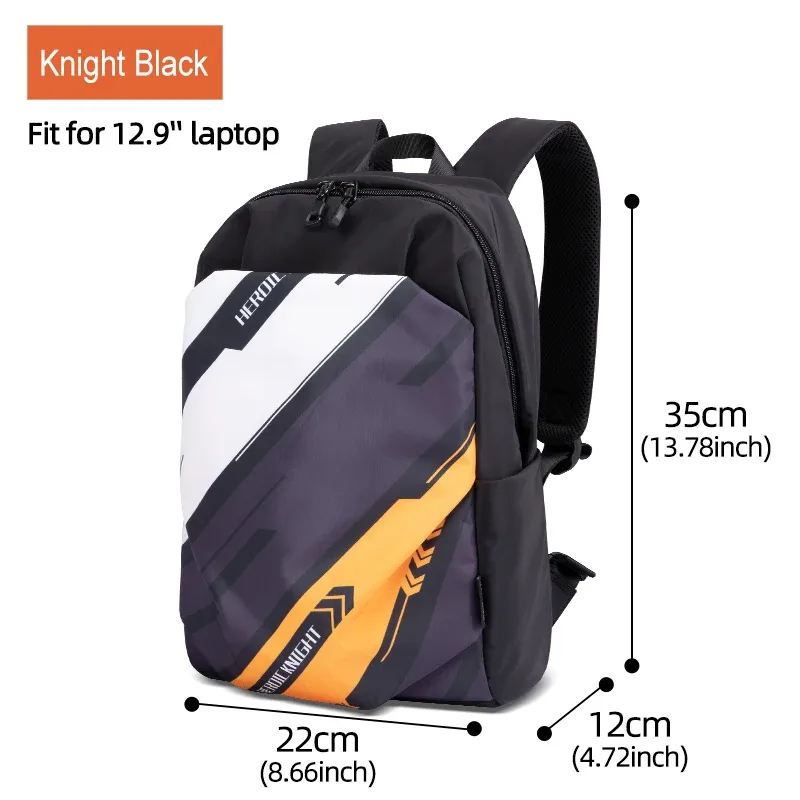 heroic knight – mini sac à dos étanche pour hommes, pour ipad 12.9 pouces, décontracté, voyage court, sport, pour femmes et filles