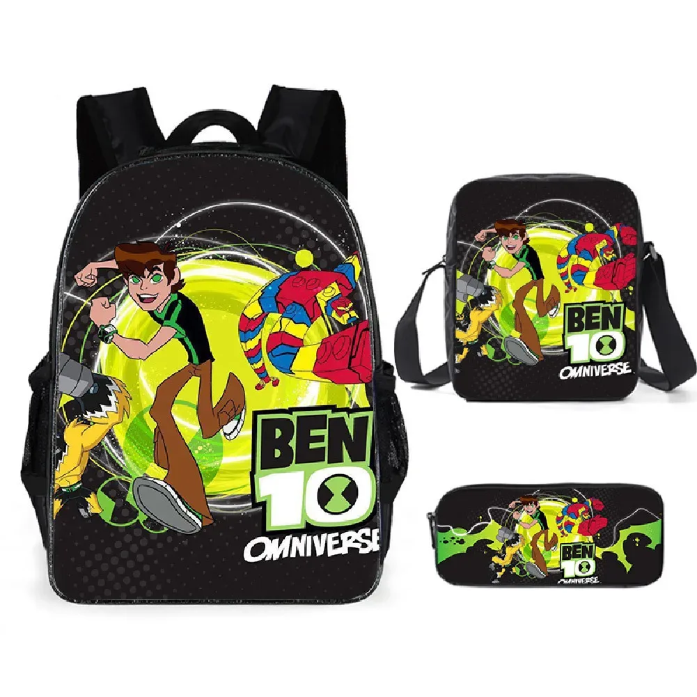 sac à dos hacker pour adolescents ben 10, sac à dos pour étudiants, sac à dos de dessin animé, sac à bandoulière pour stylos
