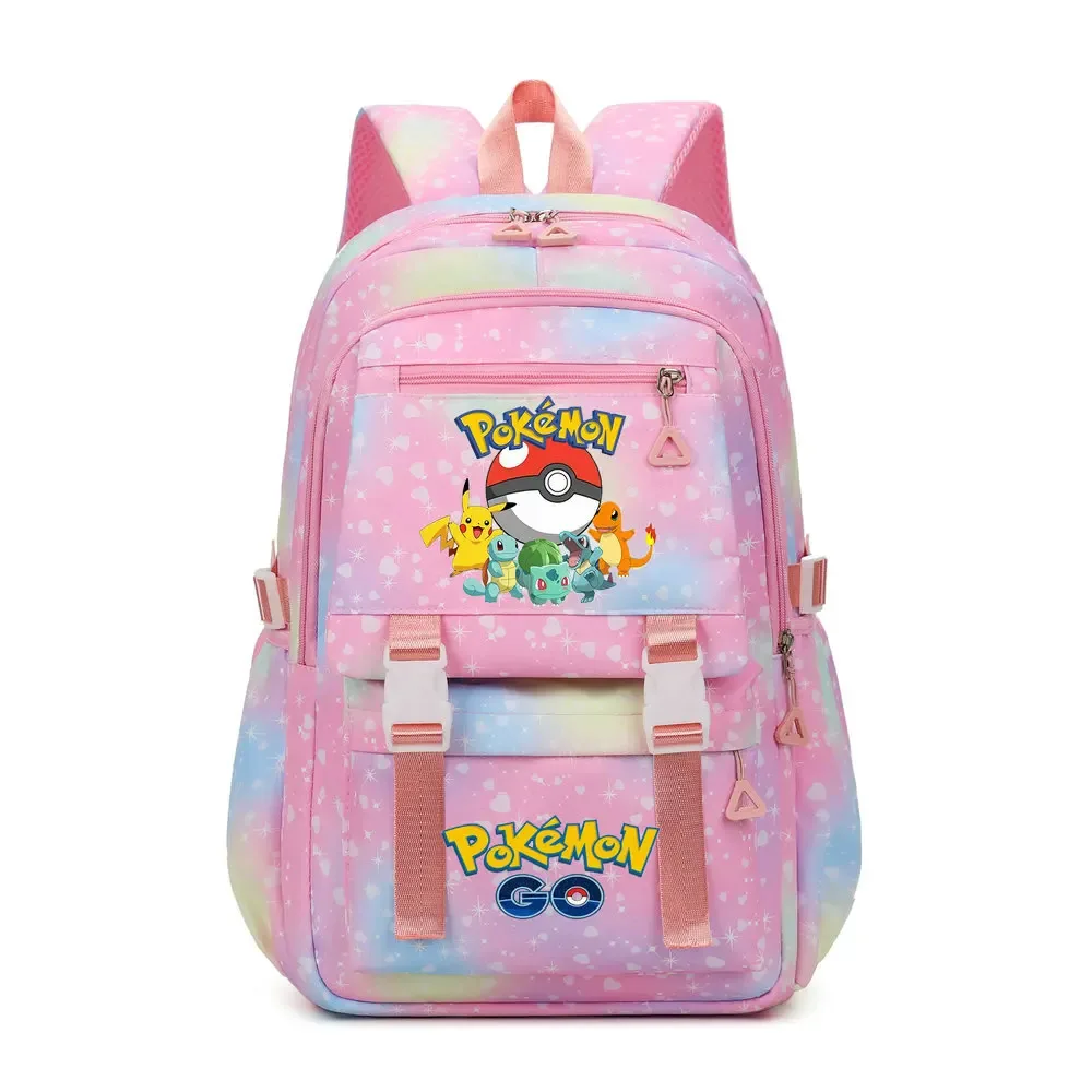 sac à dos imprimé pikachu tendance, grande capacité, pour filles et garçons, idéal pour l'école et les cadeaux de vacances