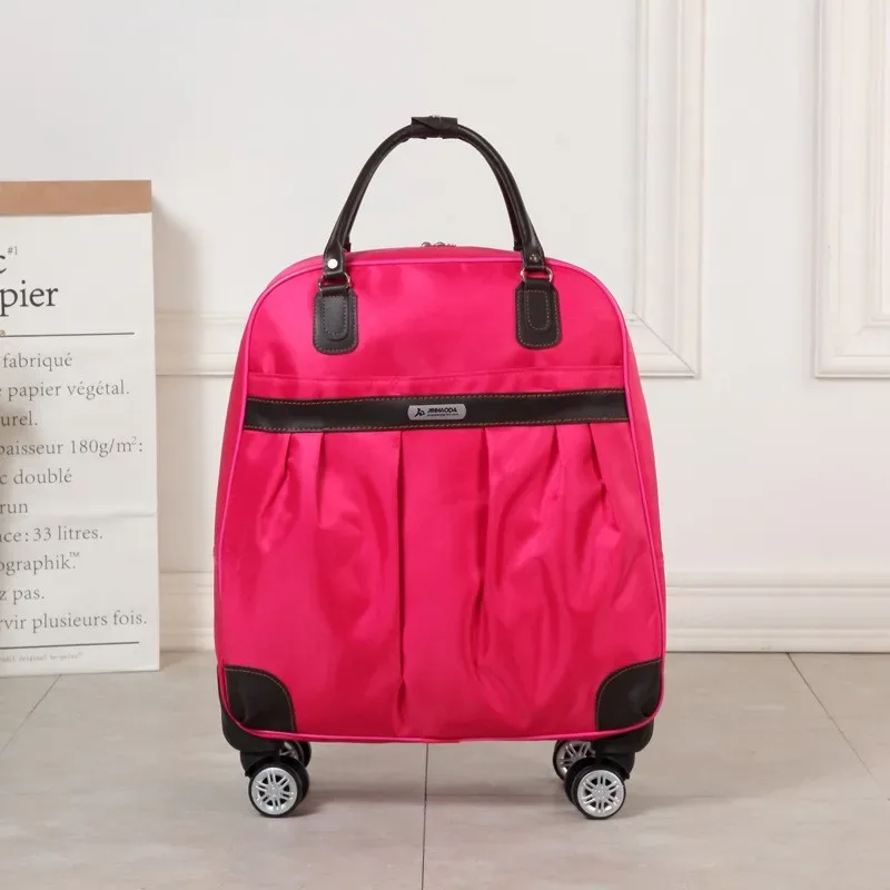 sac à main de bagage de voyage pour femmes, sacs à roulettes pour filles, cabine étanche, oxford, valise à roulettes pour dames, sac de traînée