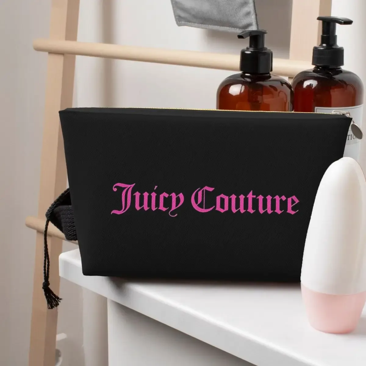 sac de toilette de voyage en cuir j-juicy-c-couture, sacs à maquillage tendance, organiseur de maquillage pour l'extérieur