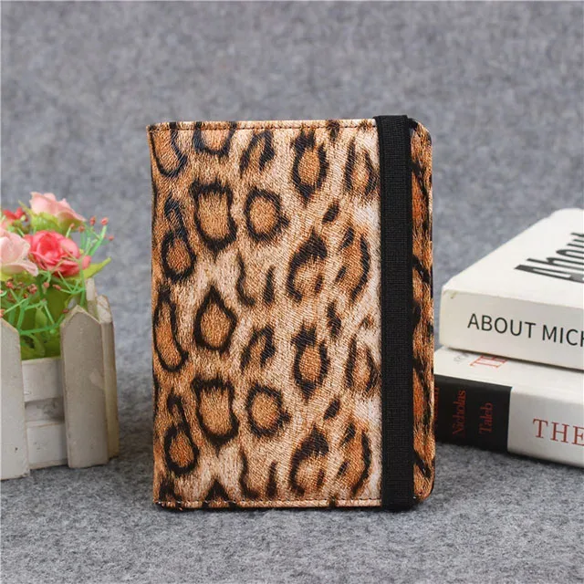 housse de passeport avec bande de fixation, étanche, avec clip intégré, protection rfid, motif léopard, porte-passeport, accessoires de voyage