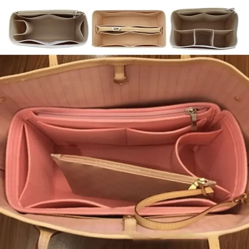 Neverfull Simple feutre sac à main insérer sac Support Portable sac à main doublure multi-poches stockage Organization sac organisateur