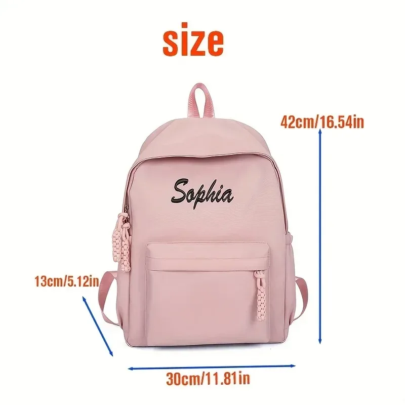 sac à dos pour enfants avec nom personnalisé – brodé, conception personnalisée, saison scolaire, grande capacité pour l'école et le cadeau