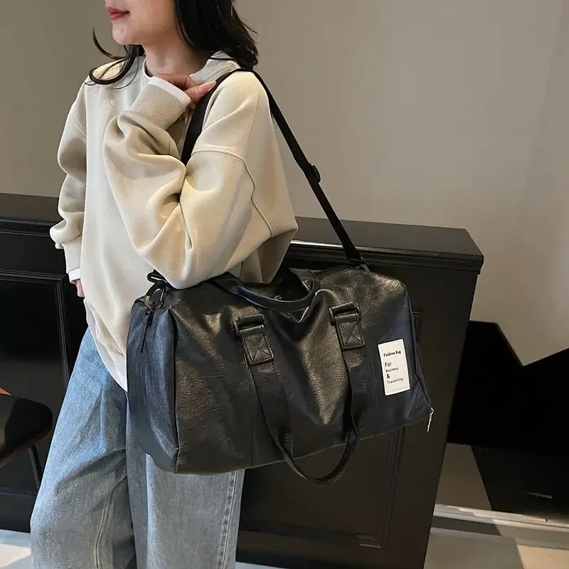 sac de sport sacs de sport en cuir sacs secs et humides pour hommes femmes formation pour chaussures fitness yoga voyage bagages sac de sport à bandoulière