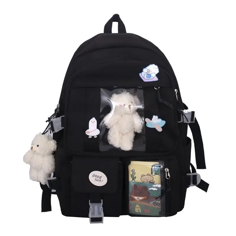 sacs à dos multi-poches pour adolescentes, pour l'école, grande capacité, kawaii