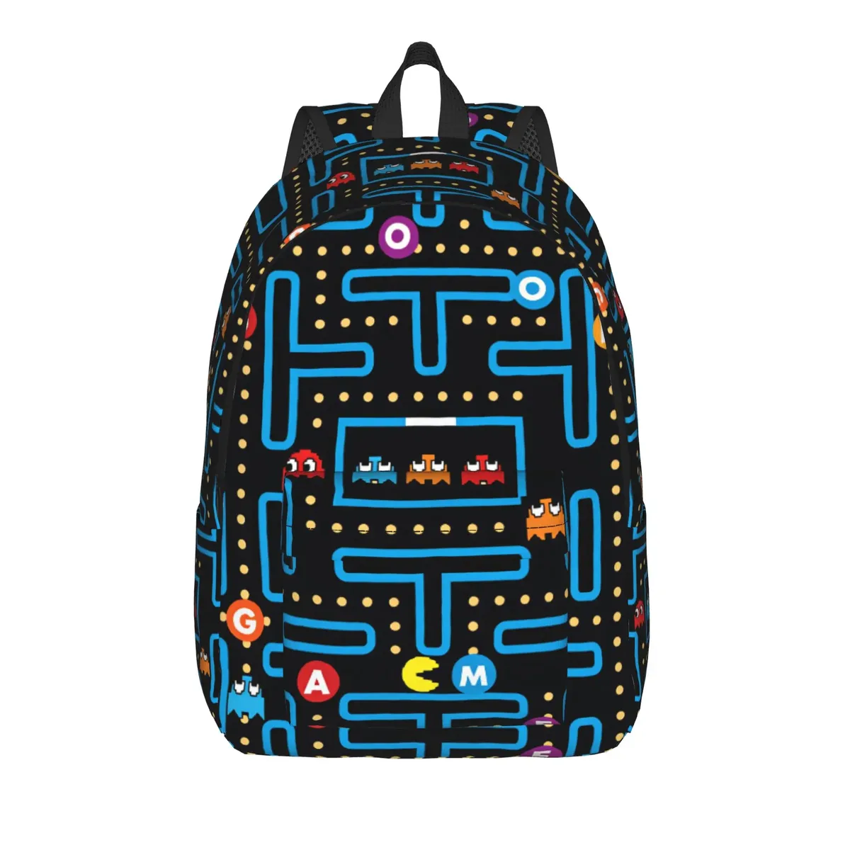 sac à dos pac-man, sacs à dos modernes pour hommes, sacs de voyage à motifs, sacs d'école secondaire, sac à dos de haute qualité