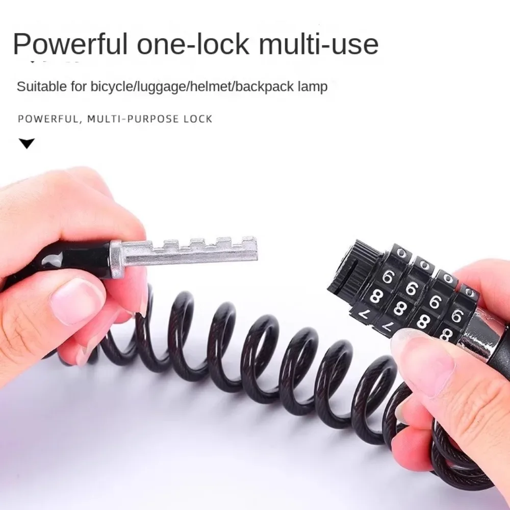 cadenas à combinaison pour vélo, 4 chiffres, en alliage, couleur unie, universel, pour sac à fermeture éclair