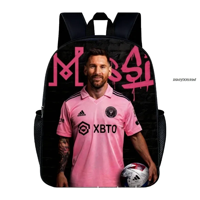 sac à dos messi hedgehog shadow pour l'école primaire, sac à dos de dessin animé, sac à dos à double bandoulière, cadeau pour enfants