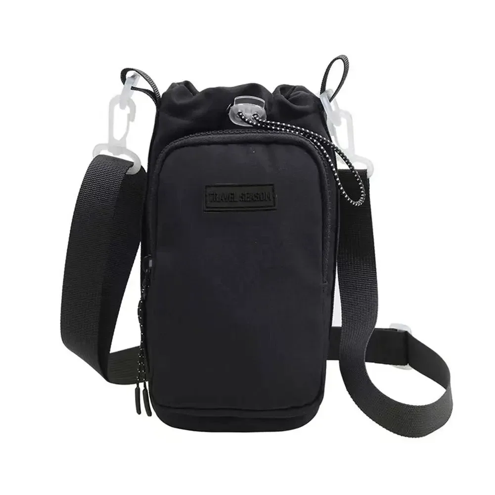 porte-bouteille d'eau isotherme unisexe avec sangle, sac bandoulière avec poche pour téléphone, sac de transport portable pour le sport et autres activités.