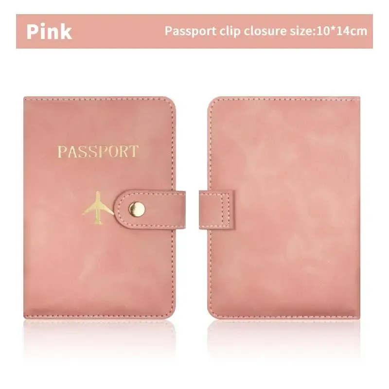 portefeuille de passeport en cuir pu mignon, imperméable, porte-cartes multiple, organiseur de documents de voyage pour hommes et femmes