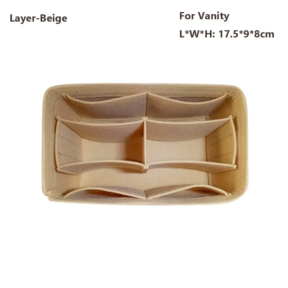 organisateur de sac à main en feutre, insert de rangement portable pour sacs lv nice nano/mini/bb/vanity