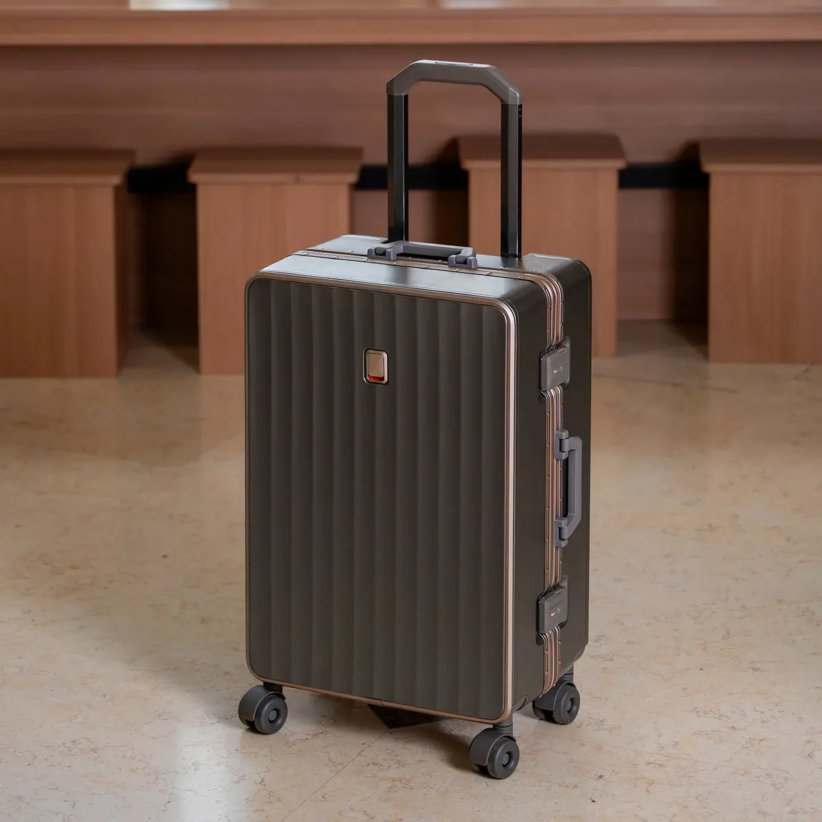 valise à cadre en aluminium colenara, robuste et durable, boîte de transport 20"22"24"26"28 pouces, grande capacité, valise à roulettes, valise de voyage
