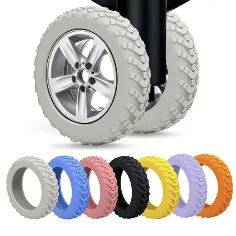 8 pièces bagages de voyage roulettes chaussures valise en silicone roues housse de protection réduire le bruit boîtier de chariot roulettes couverture