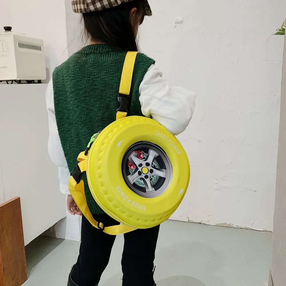 sac à dos pour enfants en forme de pneu coloré, grande capacité, en eva, résistant à l'usure, léger, sac à bandoulière pour la maternelle