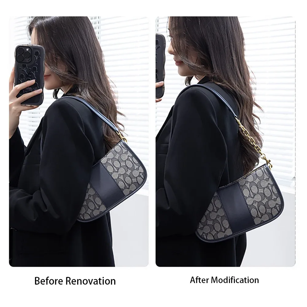 chaîne étendue pour sac à main, chaîne d'extension en métal, sac à bandoulière sous les aisselles, sac à bandoulière de transformation, accessoires de sacs à chaîne d'extension