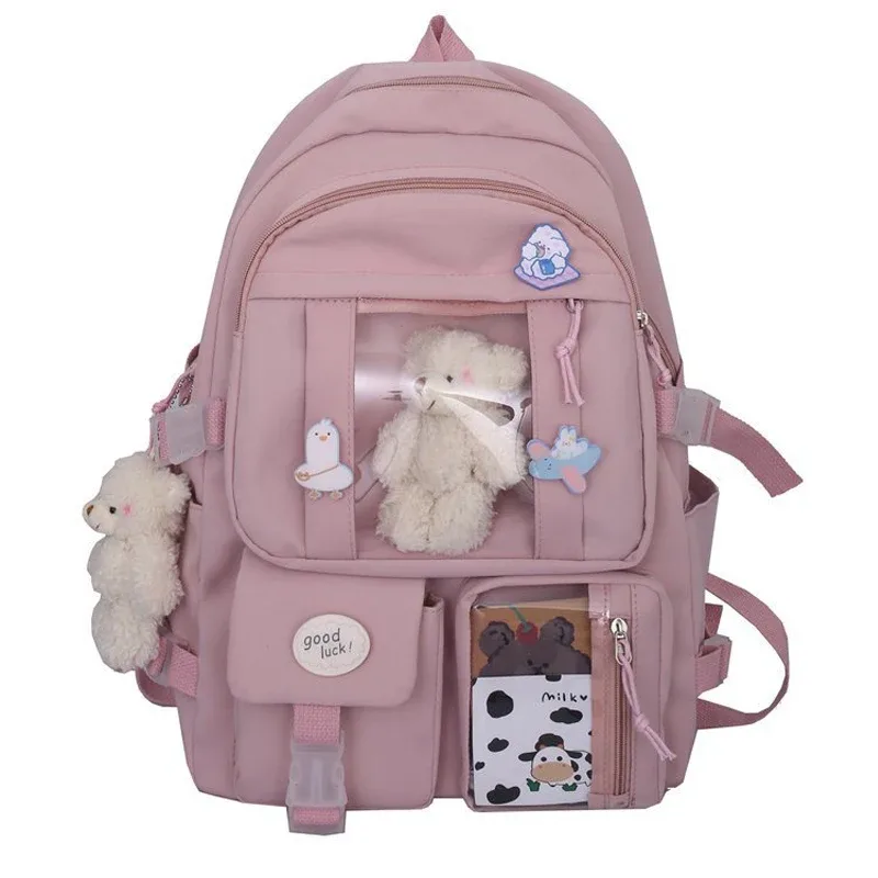 sacs à dos multi-poches pour adolescentes, pour l'école, grande capacité, kawaii