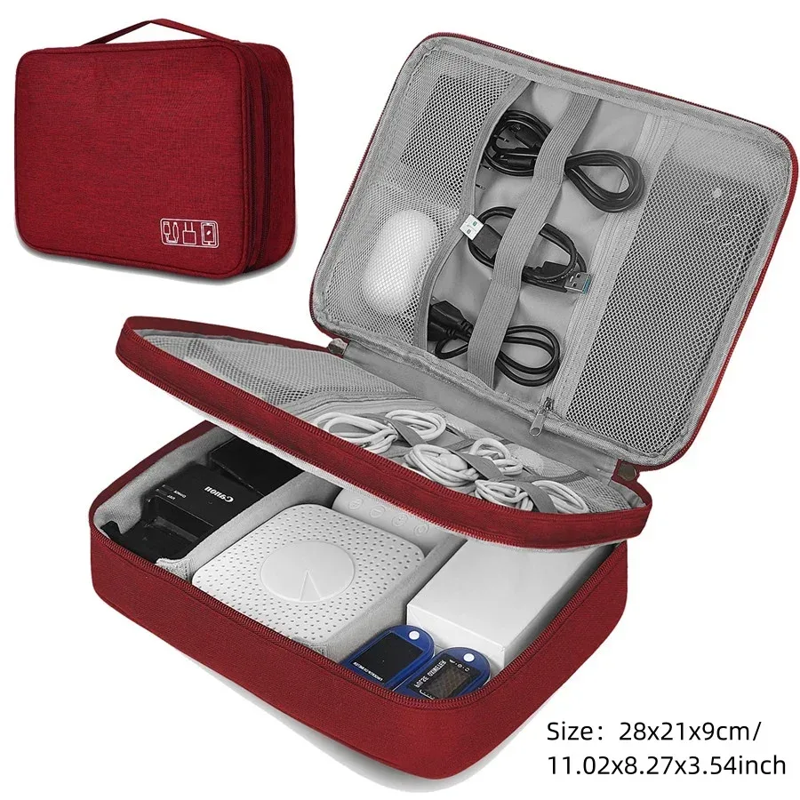 sac de rangement numérique portable, gadget usb, pochette de rangement de câbles étanche, appareils électroniques, accessoires, pack de fournitures