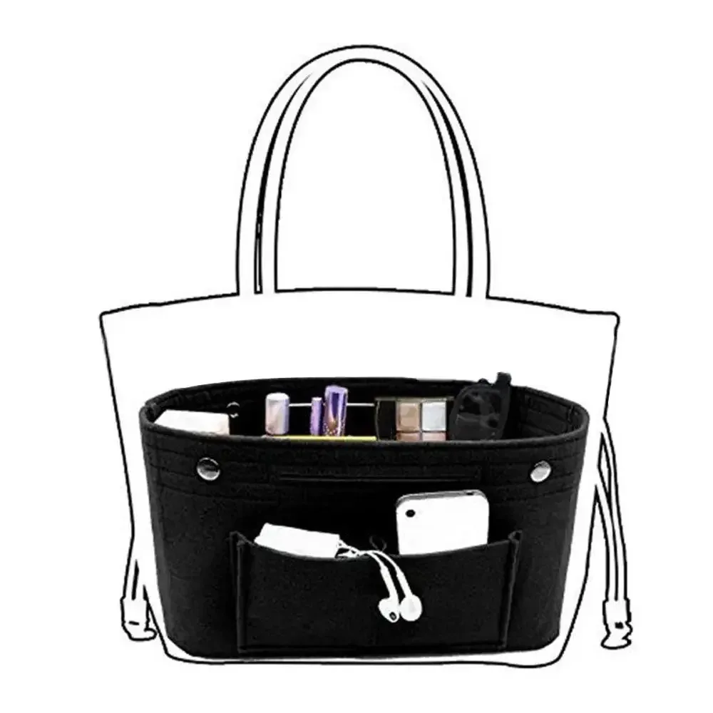 sac à main organisateur pour femmes, sac de voyage en feutre, doublure d'insertion, pochette de rangement