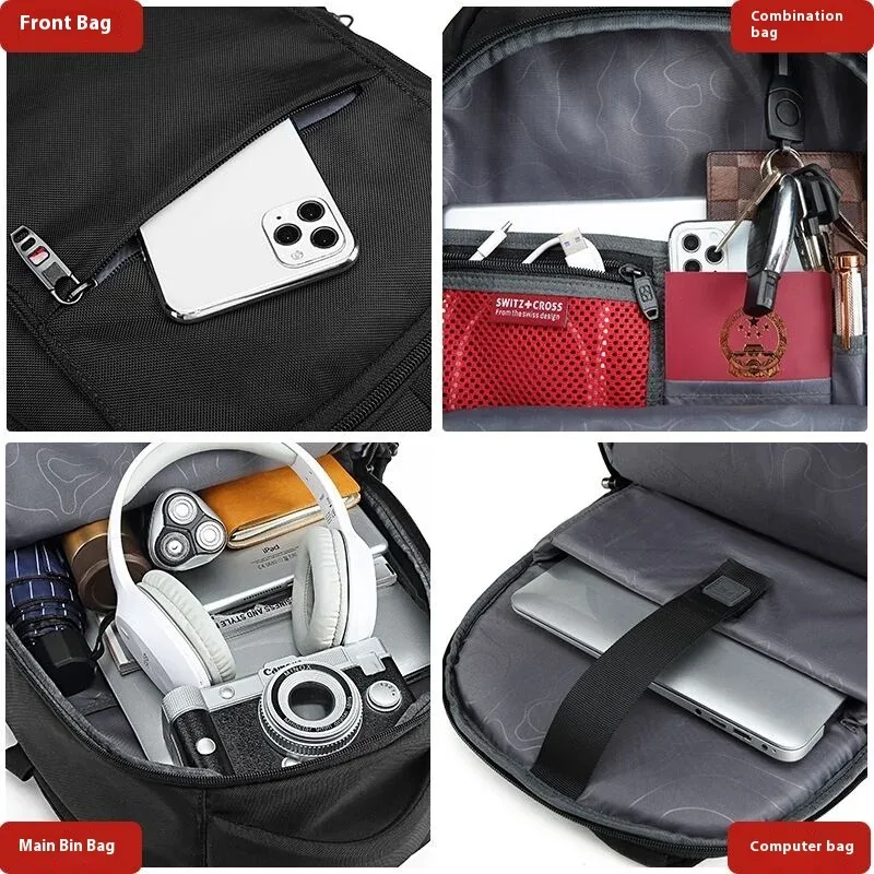 sac à dos ravel 16 17,3 pouces pour ordinateur portable, avec chargement usb, antivol, pour affaires, bagage de voyage, sac à dos de jour pour hommes, femmes, collège et école