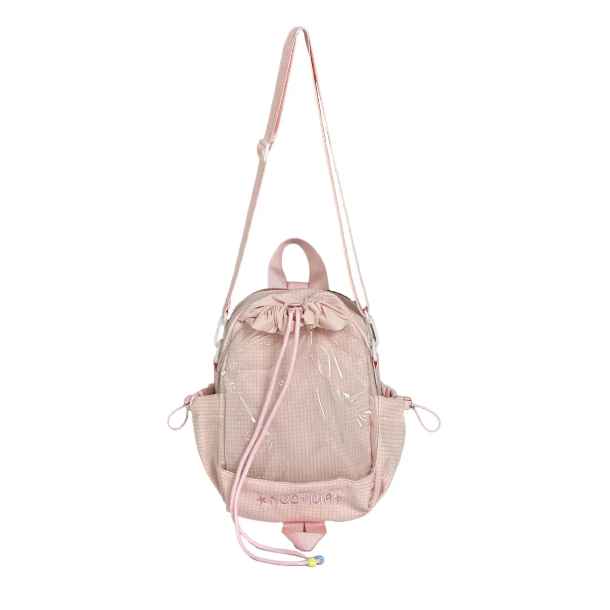 sac à dos anime transparent style japonais avec poupée pleurante, sac à bandoulière grande capacité pour filles, idéal pour l'école et les trajets quotidien