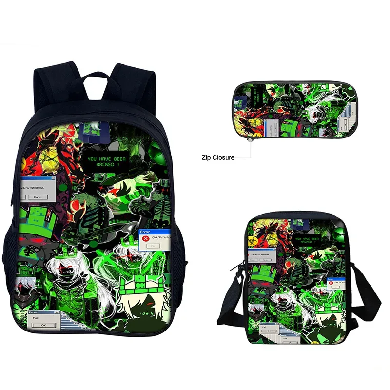 forsaken gubby 3 pièces sac à dos sac à déjeuner trousse à crayons ensemble enfants école bookbag pour garçons filles adolescents mignon cadeau d'anniversaire