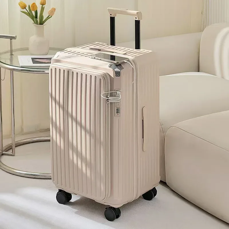 valise extensible multifonctionnelle de 20 pouces avec compartiment à ouverture frontale compatible avec la carte d'embarquement pour hommes et femmes