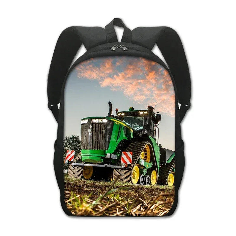 sac à dos imprimé tracteur fskins pour adolescents, sacs d'école pour enfants, sac à dos décontracté pour hommes, sac à dos pour ordinateur portable, sac de livre portable, 16 pouces