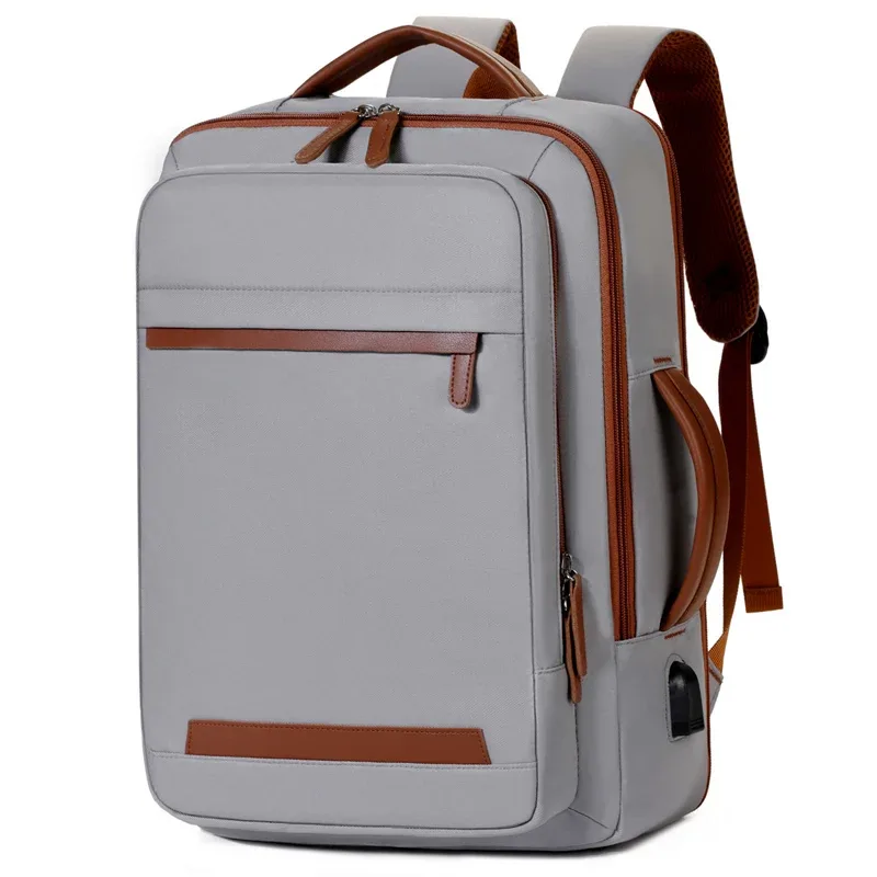 sac à dos d'affaires léger de grande capacité, sac à dos de voyage d'affaires et de vêtements de travail pour hommes et femmes, chargement usb extensible et étanche